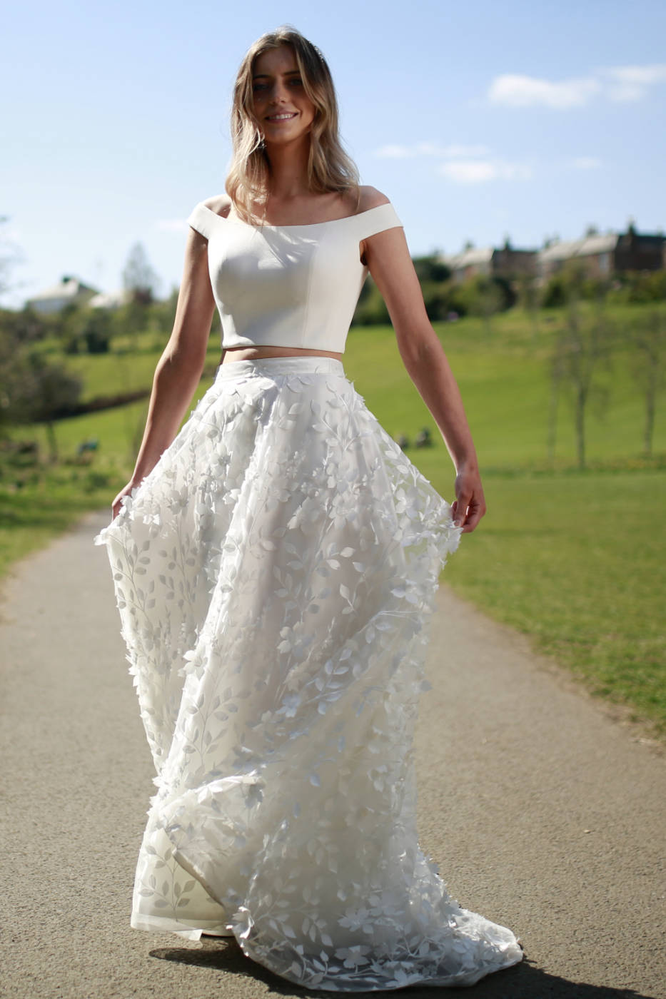 Oscar Lili Ashley Separates wedding dress Edinburgh Scotland 